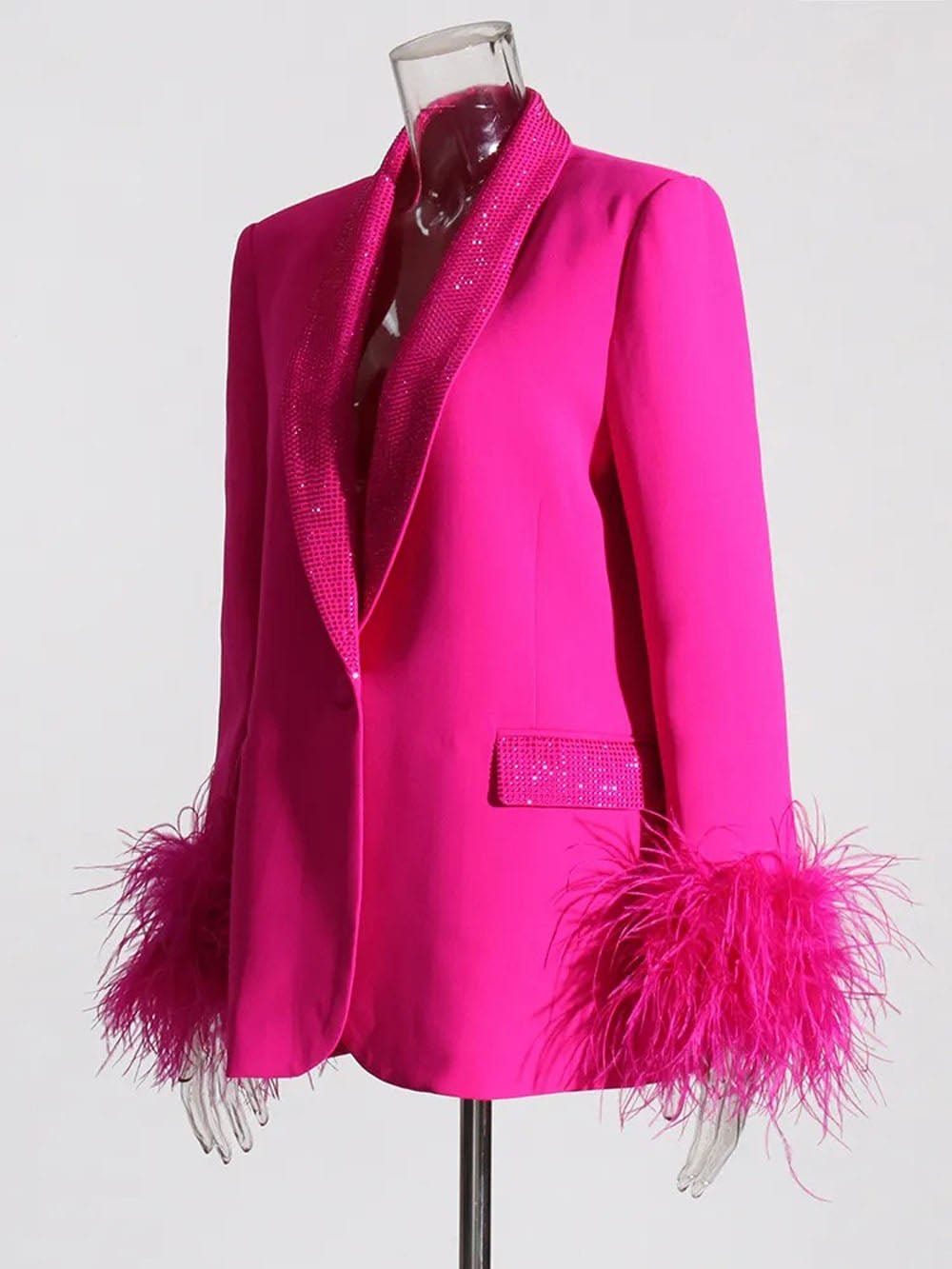 Feather Blazer - Fashionpara