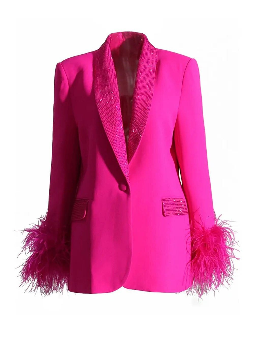 Feather Blazer - Fashionpara