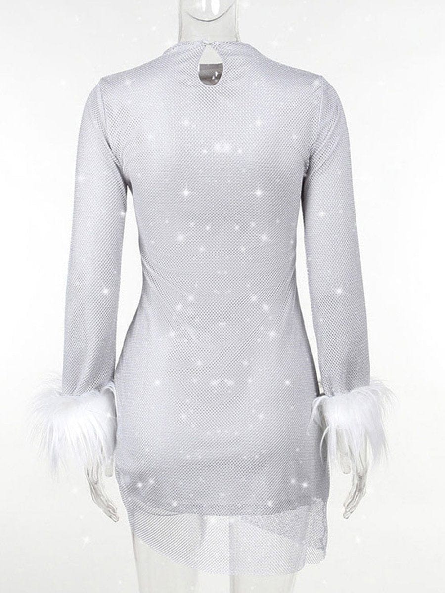 Mesh Feathers Tassel - Fashionpara