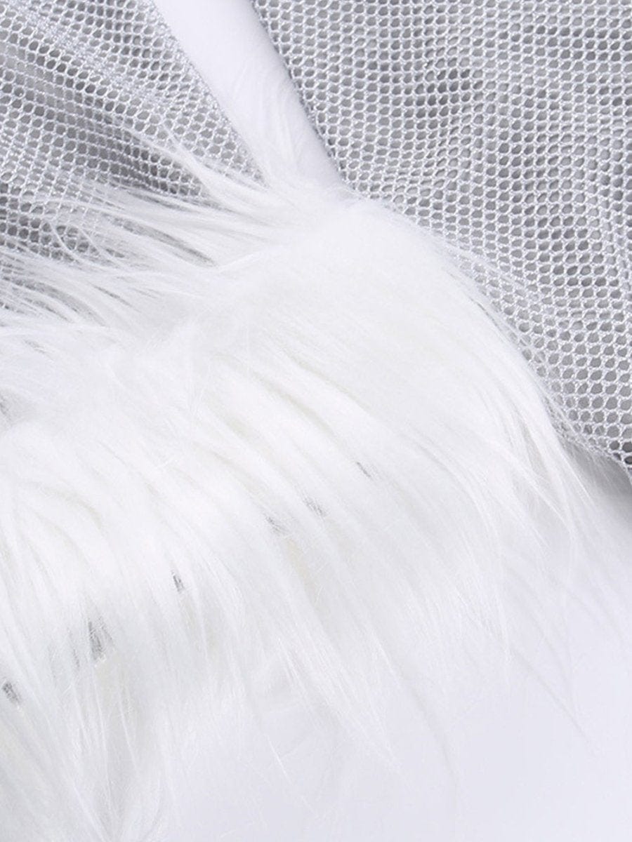 Mesh Feathers Tassel - Fashionpara