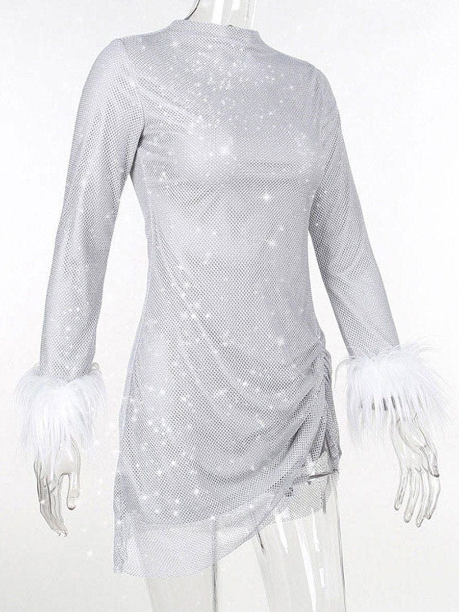 Mesh Feathers Tassel - Fashionpara