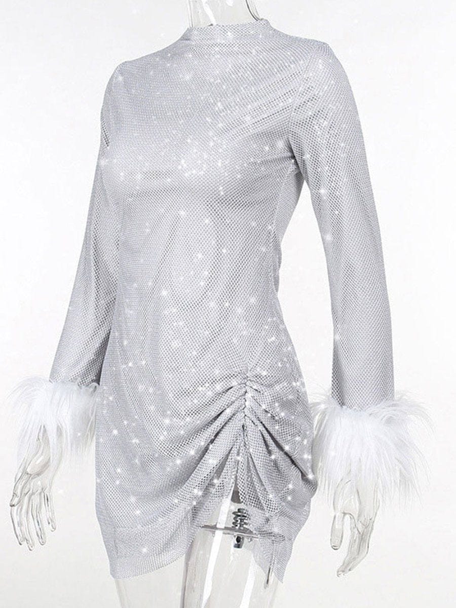 Mesh Feathers Tassel - Fashionpara