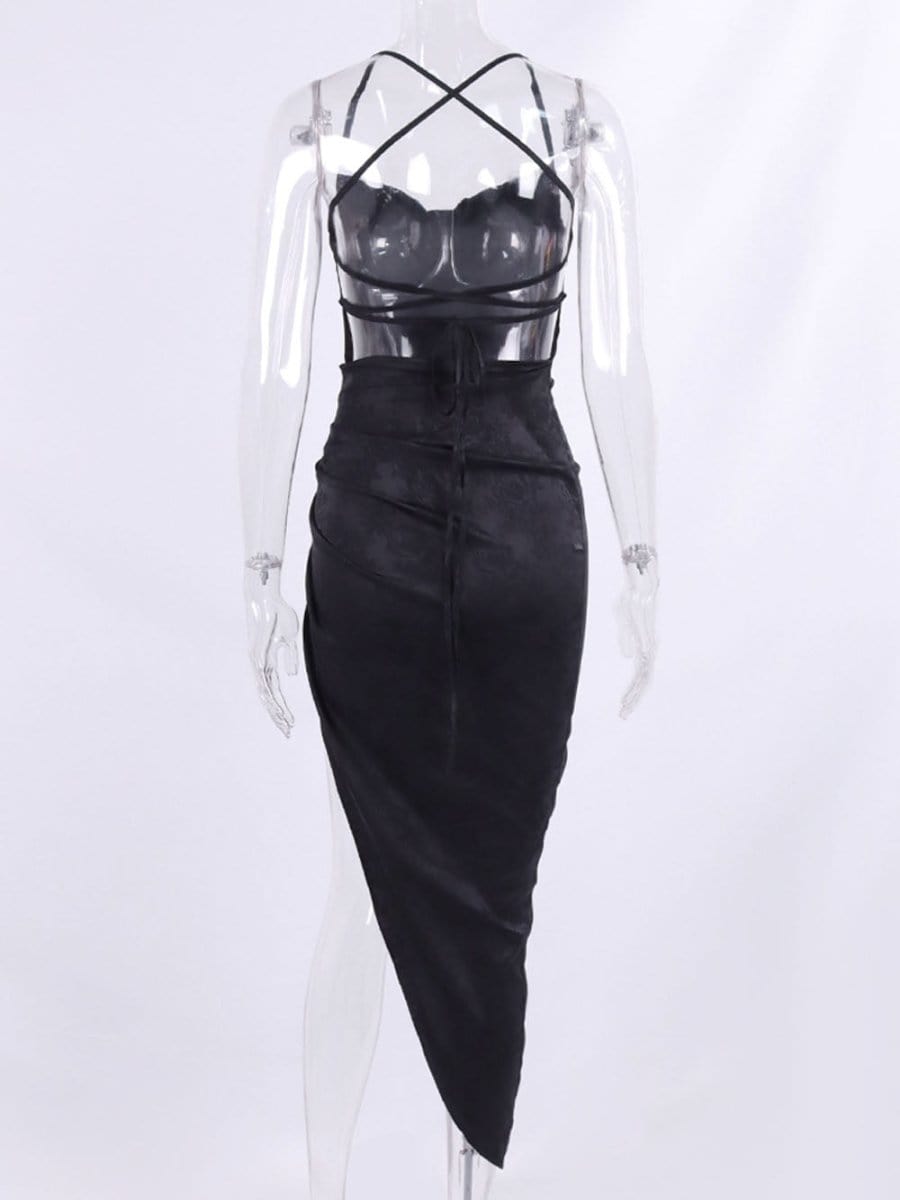 Backless Midi Dress - Fashionpara