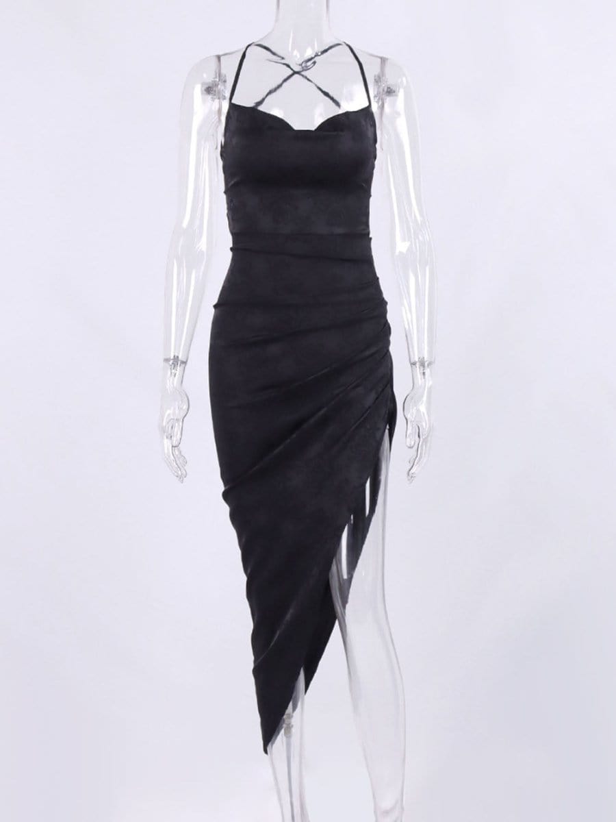 Backless Midi Dress - Fashionpara