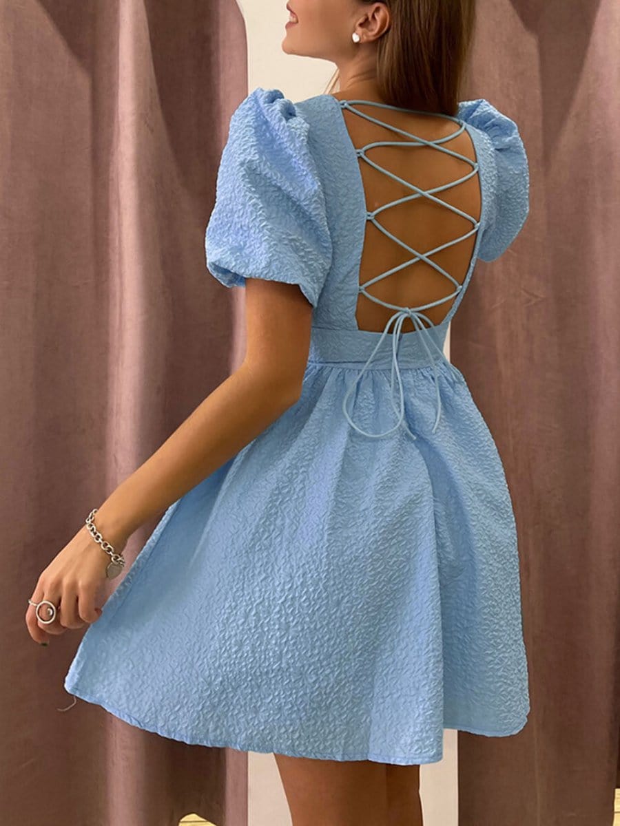 Backless Mini Dress - Fashionpara