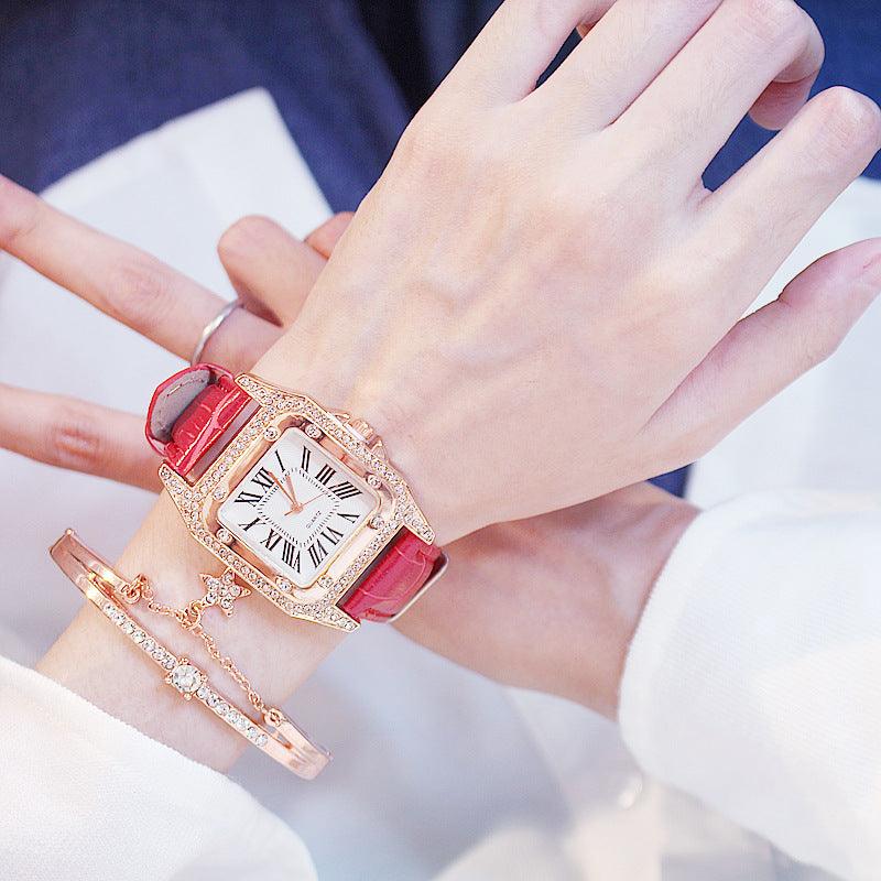 KittenAlarm - Hillary Embellished Rhinestone Watch & Bracelet Set