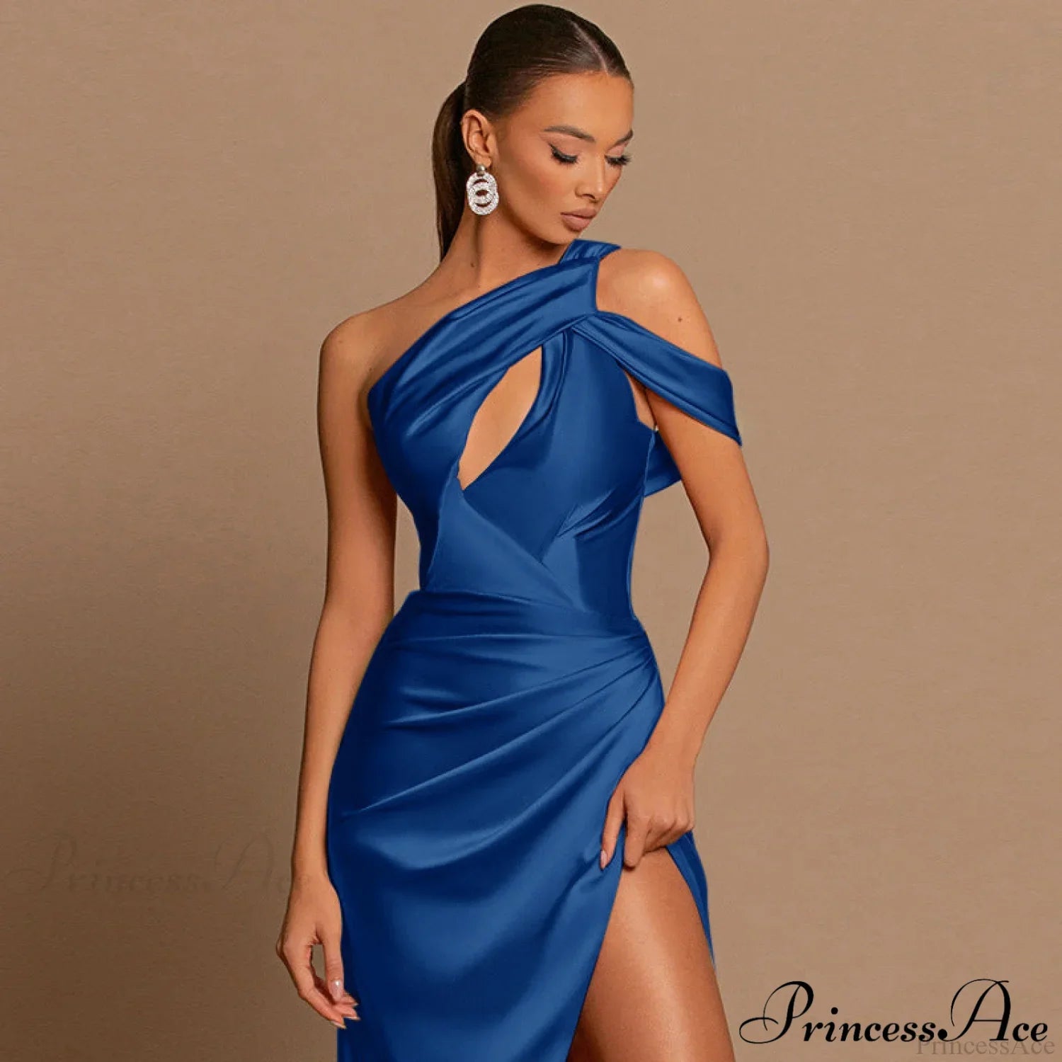 Hollow Asymmetrical Split Fitted Party Dress