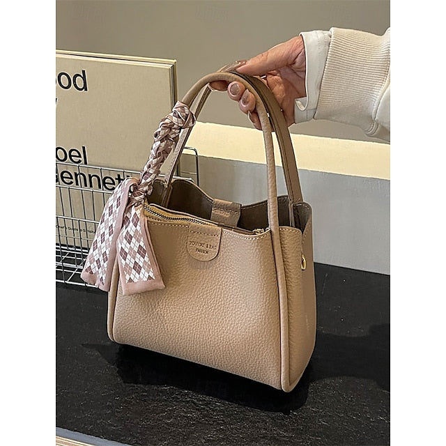 Bag Bucket Handbag PU Bags Shoulder Crossbody