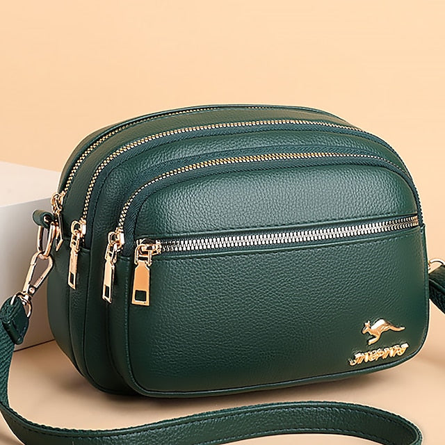 Leather Bag Dome Crossbody Shoulder PU