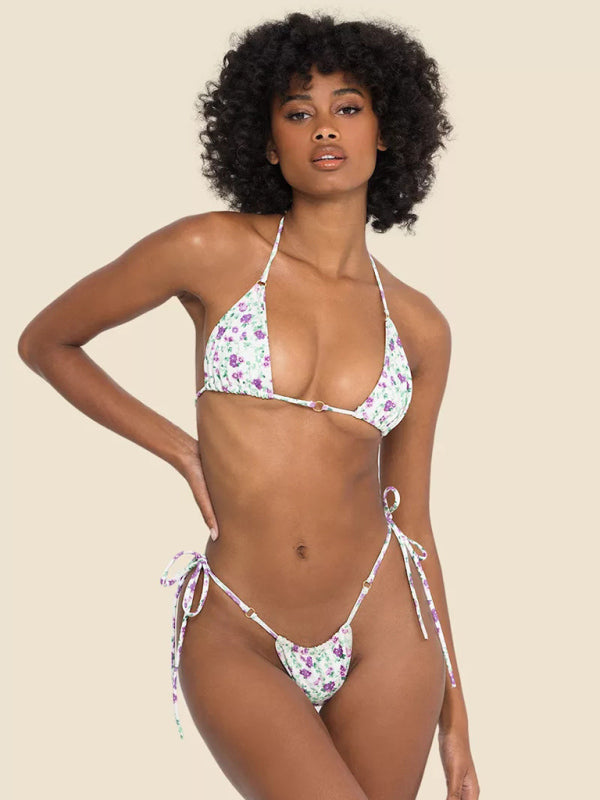 Women's Beach Metal Ring Straps Sexy Two-piece Bikini - Fashionpara