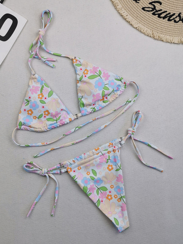 Women's Beach Metal Ring Straps Sexy Two-piece Bikini - Fashionpara