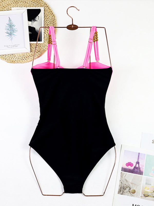 New swimsuit color matching sexy hollow seaside resort swimsuit/wrap skirt - Fashionpara