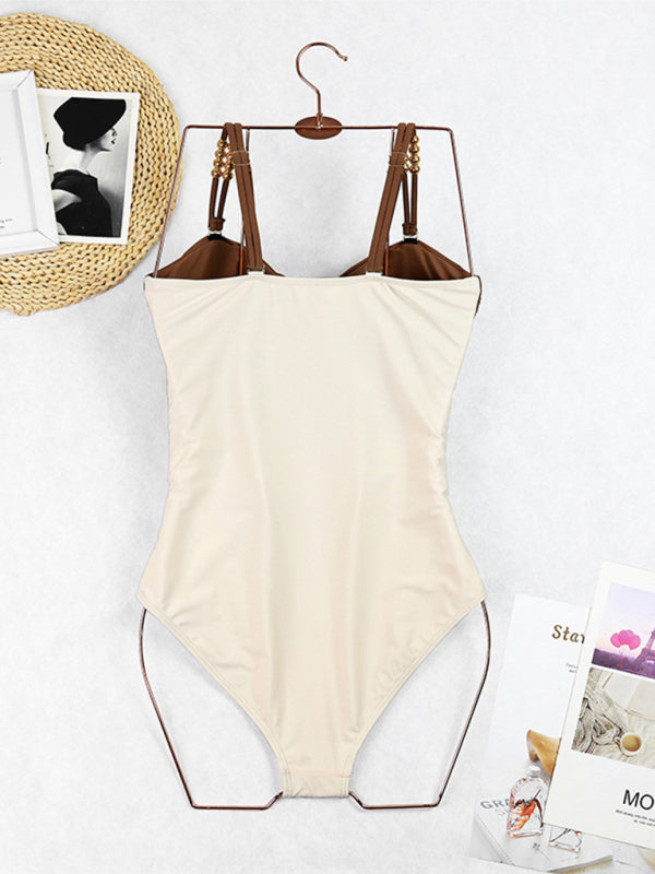 New swimsuit color matching sexy hollow seaside resort swimsuit/wrap skirt - Fashionpara