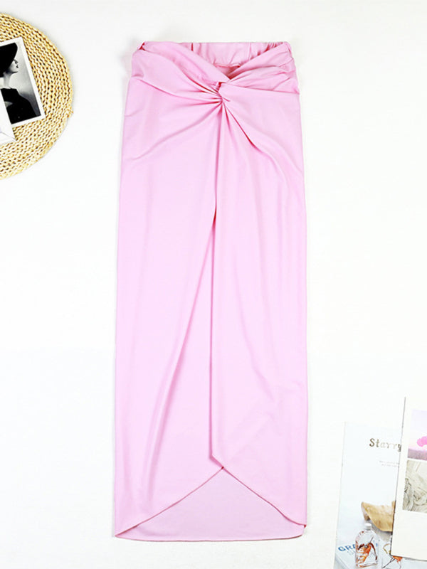 New swimsuit color matching sexy hollow seaside resort swimsuit/wrap skirt - Fashionpara