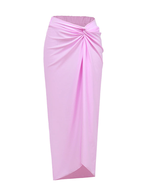 New swimsuit color matching sexy hollow seaside resort swimsuit/wrap skirt - Fashionpara