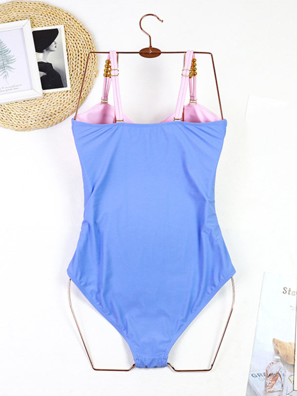 New swimsuit color matching sexy hollow seaside resort swimsuit/wrap skirt - Fashionpara