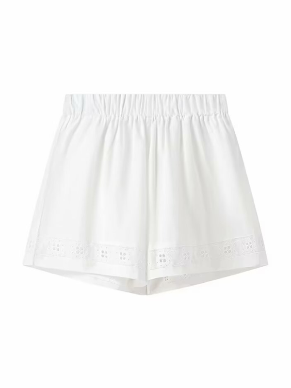 Women's strappy hollow short-sleeved top + shorts set - Fashionpara