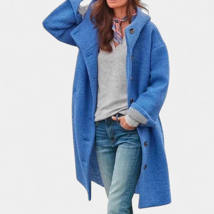 Hooded Button Front Longline Coat 3