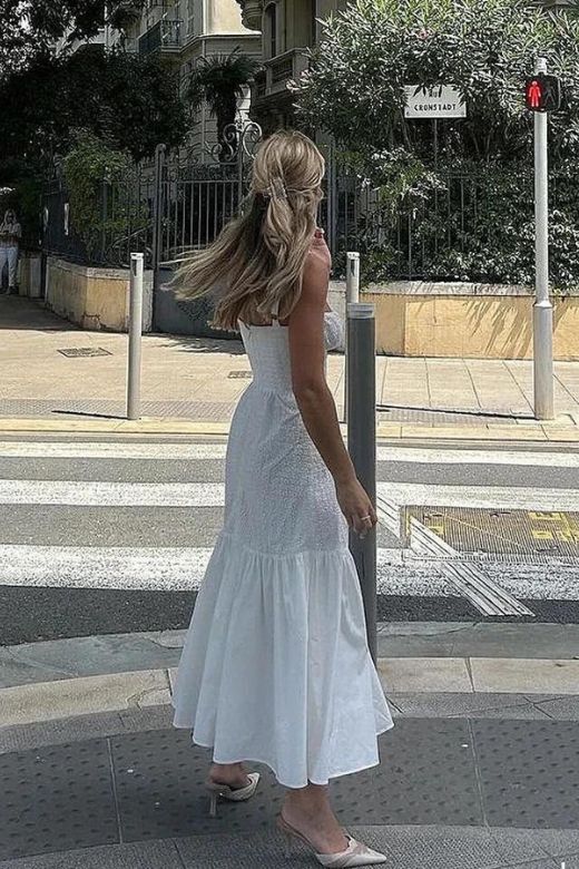 Imogen Bodycon Day Midi Dress - Pearl White - Fashionpara