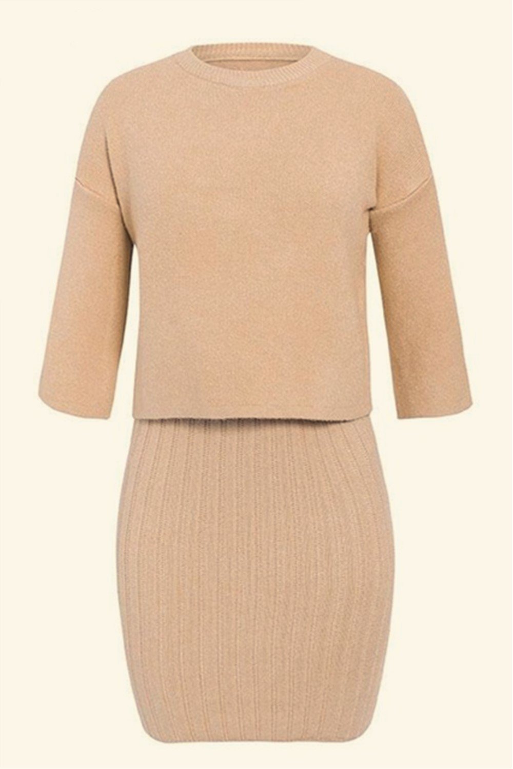 RadyRin In My Sights Cozy Two-Piece Sweater Dress Set