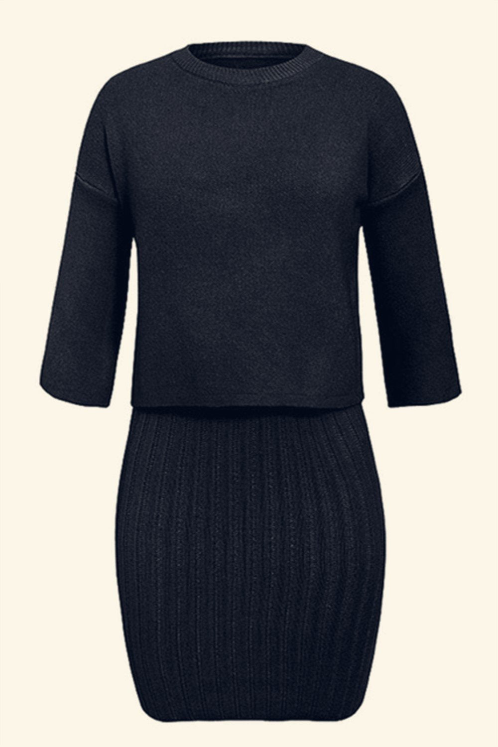 RadyRin In My Sights Cozy Two-Piece Sweater Dress Set
