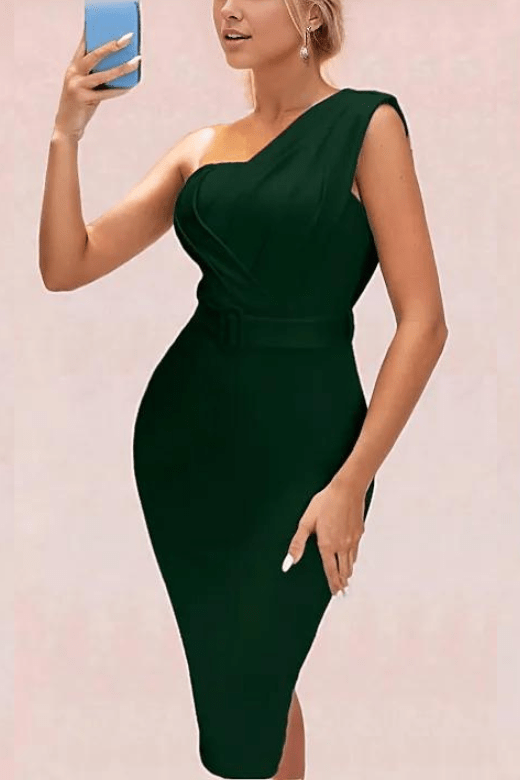 Ione Bandage Midi Dress - Emerald Green - Fashionpara