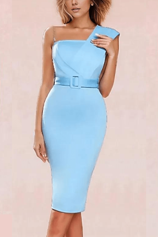Ione Bandage Midi Dress - Sky Blue - Fashionpara