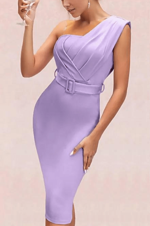 Ione Bandage Midi Dress - Violet Purple - Fashionpara