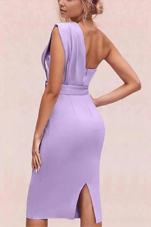 Ione Bandage Midi Dress - Violet Purple - Fashionpara