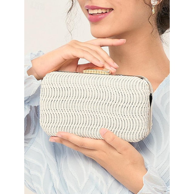 Leather Wristlet Party Evening PU Clutch Bag