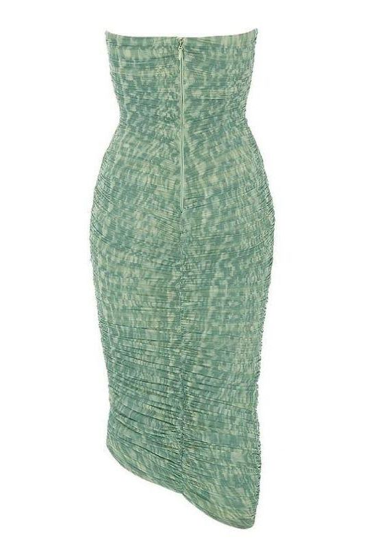 Isla Bodycon Wrap Midi Dress - Mint Green - Fashionpara