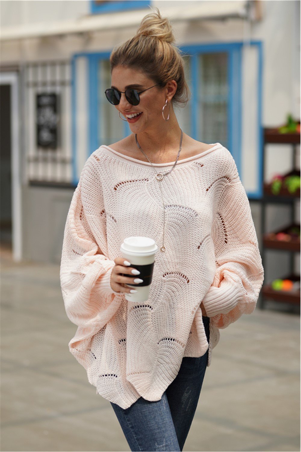 RadyRin It All Works Out Khaki Knit Sweater for Comfort