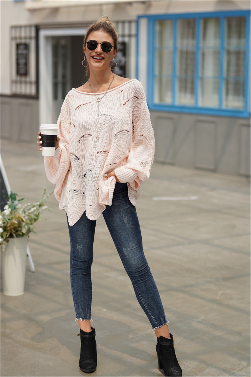 RadyRin It All Works Out Khaki Knit Sweater for Comfort