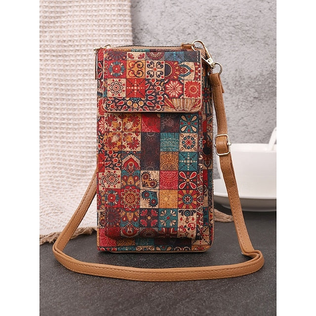 Vintage Adjustable Boho Phone Bag with Crossbody