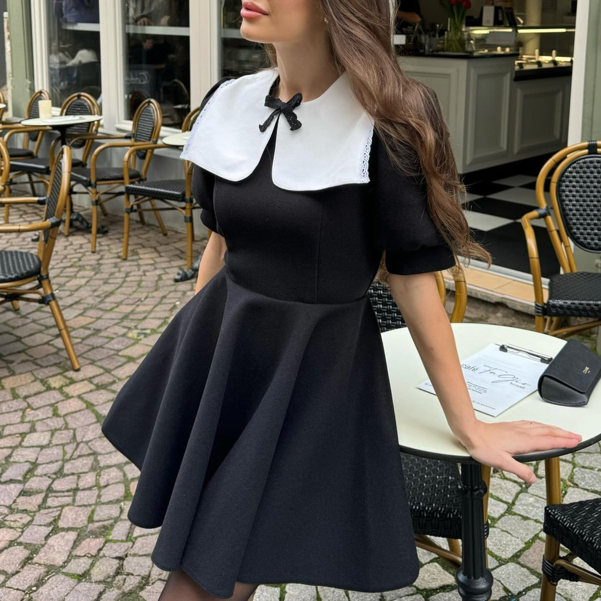 Sugary Memories Doll Collar Short Sleeve Mini Dress 8