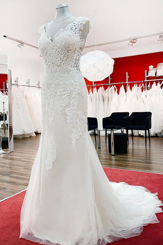 Ivory Sweetheart Lace Mermaid Wedding Dresses - Fashionpara