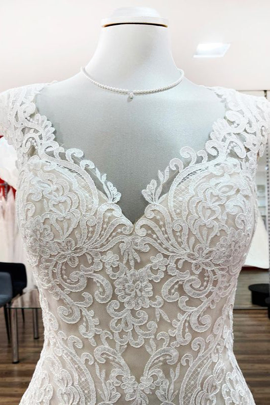 Ivory Sweetheart Lace Mermaid Wedding Dresses - Fashionpara