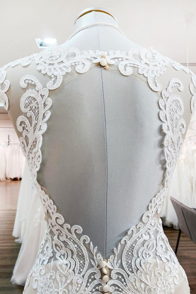 Ivory Sweetheart Lace Mermaid Wedding Dresses - Fashionpara