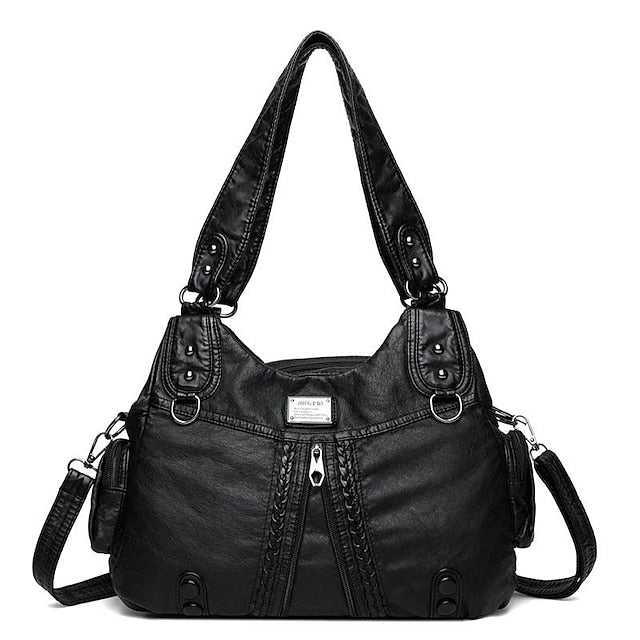 Boston Leather Handbag Shoulder Bag Hobo PU
