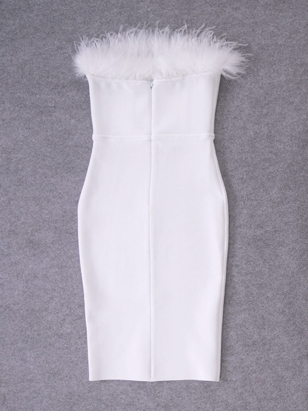 Feather Bodycon Midi