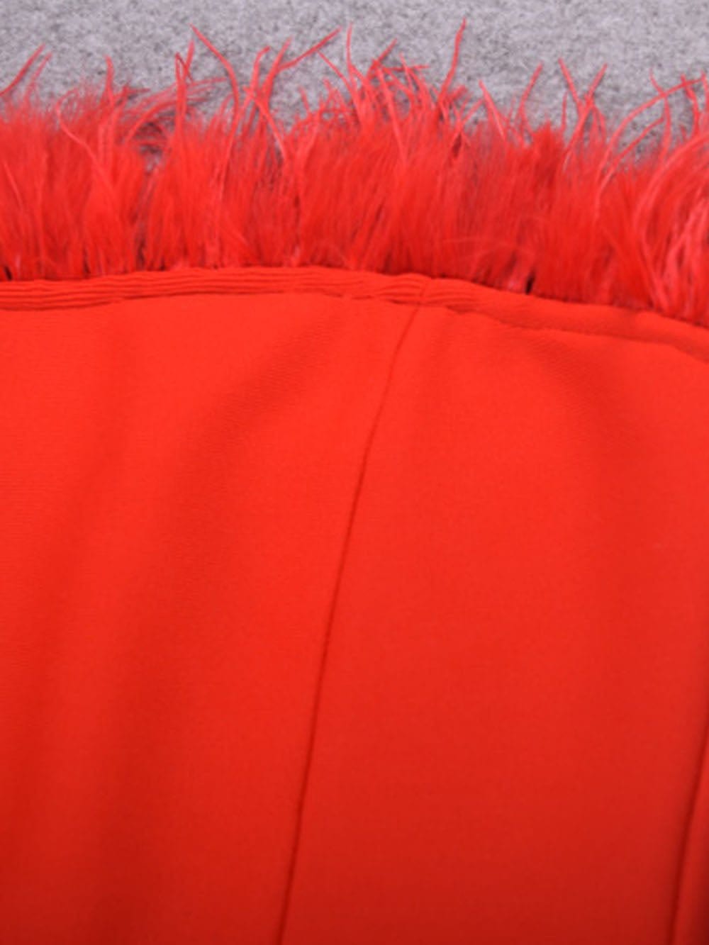 Feather Bodycon Midi