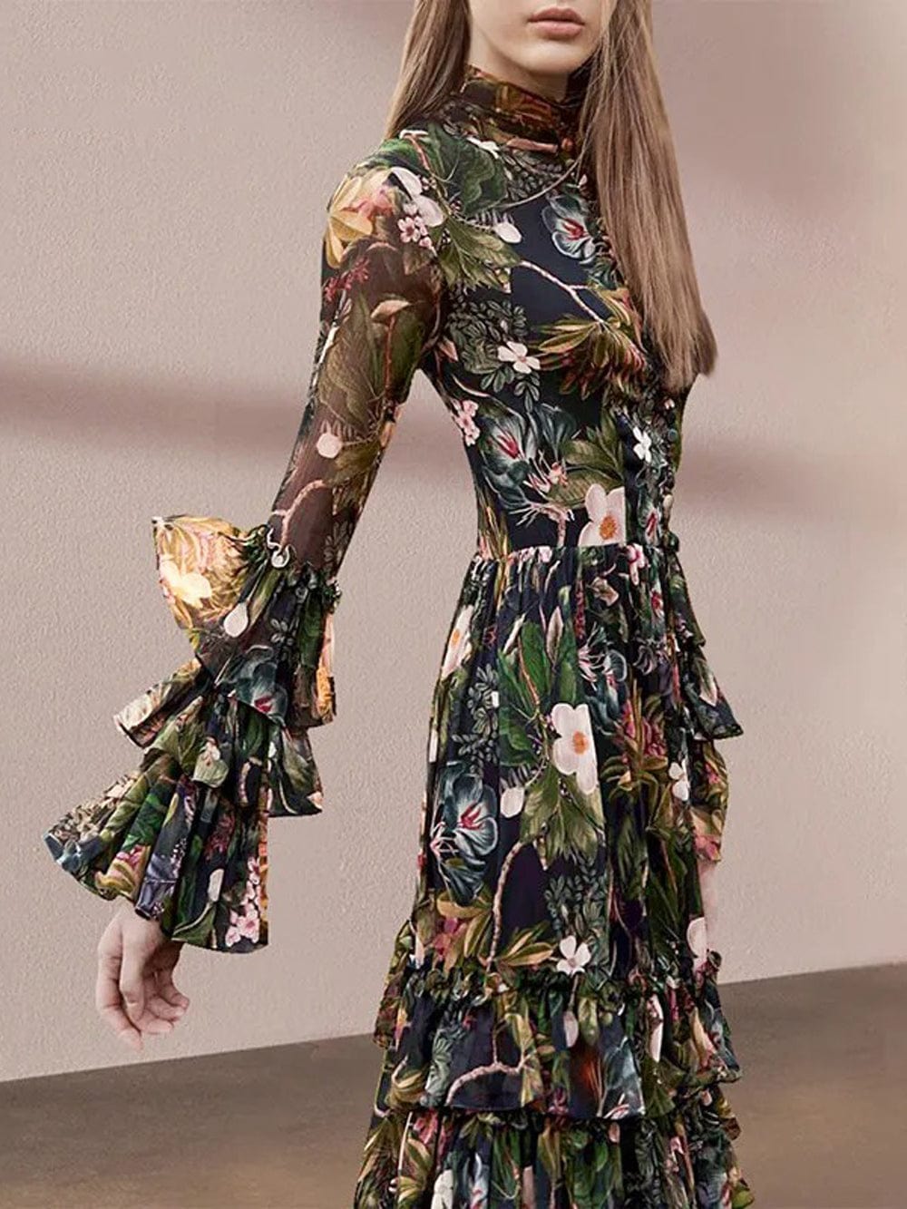 Ruffle Midi Dress - Fashionpara