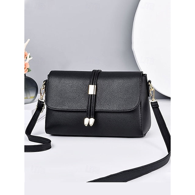 Burgundy Bags in Crossbody Leather Black Faux and