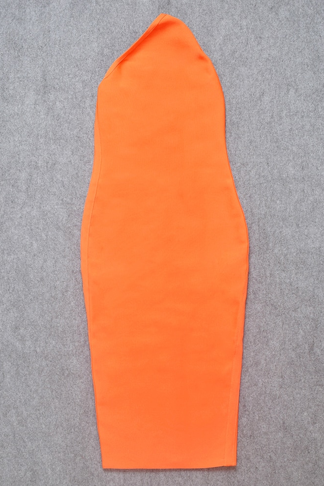 Joi Bodycon Midi Dress - Apricot Orange - Fashionpara