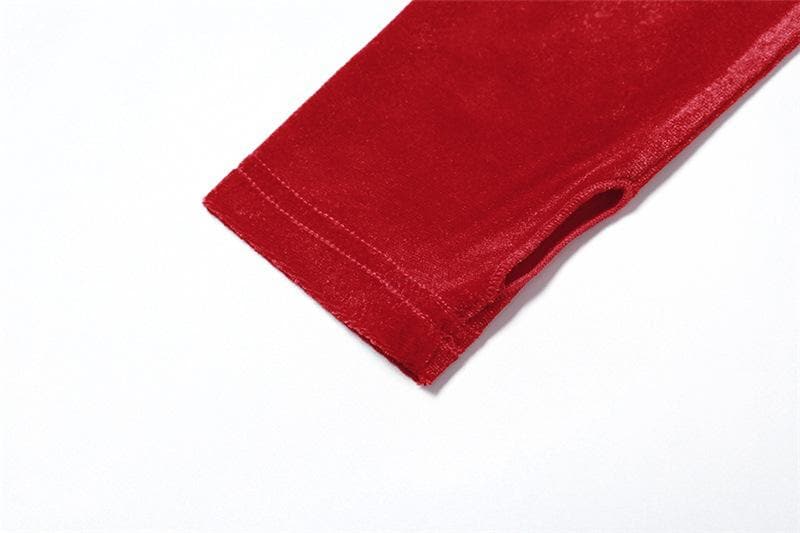 Sweetheart neck gloves velvet glitter mesh patchwork cami dress - View 7