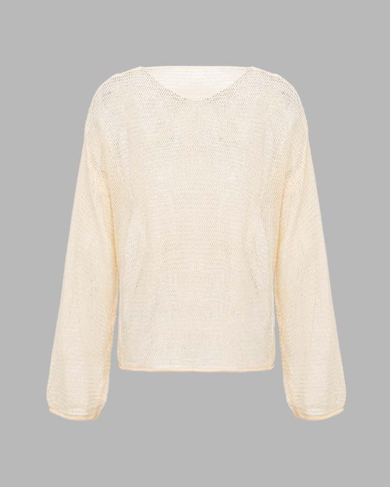 Ethereal Untitled Knit Oversized Sweater - Fashionpara