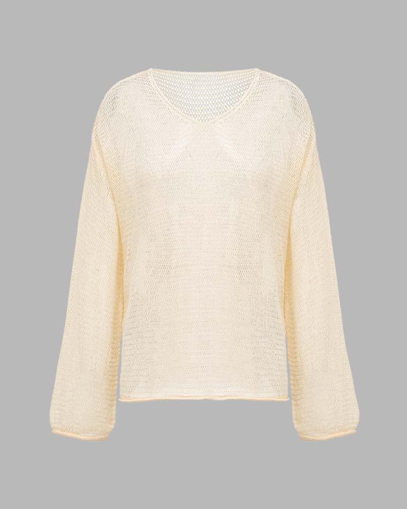 Ethereal Untitled Knit Oversized Sweater - Fashionpara