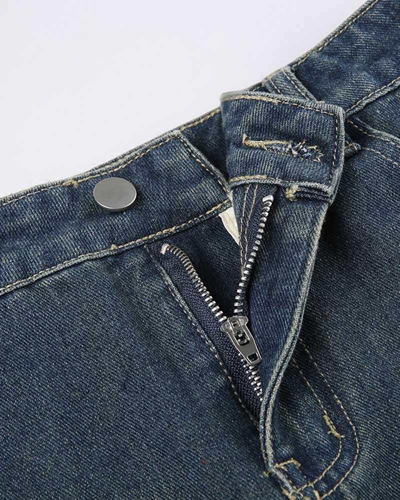Engledosa Asymmetric Denim Skirt - Fashionpara