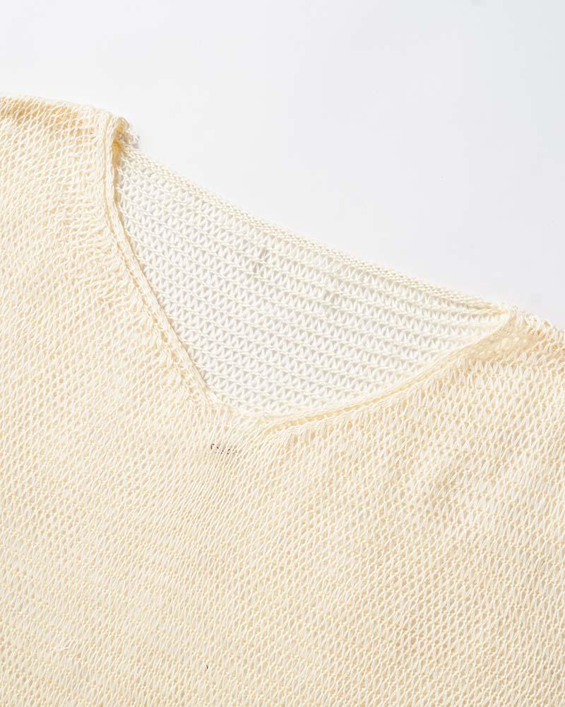Ethereal Untitled Knit Oversized Sweater - Fashionpara