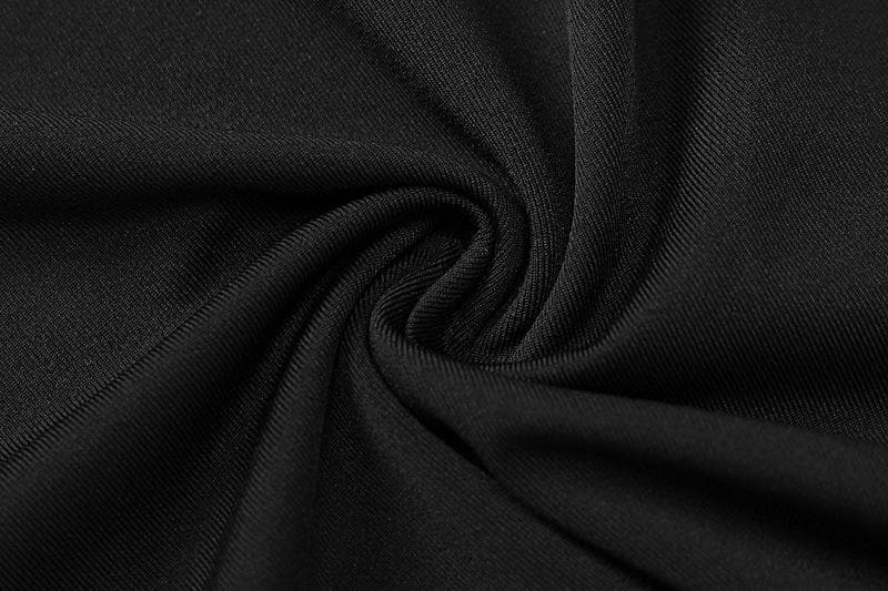 Feather solid slit backless gloves tube mini dress - View 8
